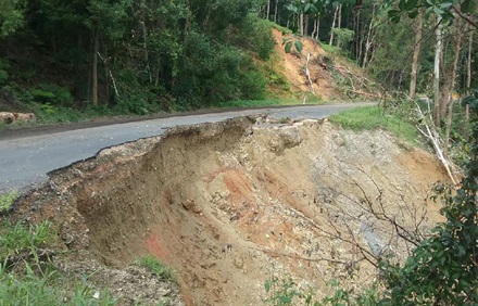 Reserve Creek Road landslip