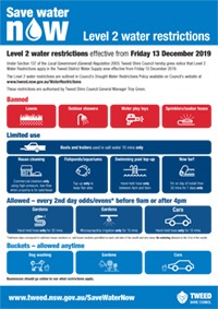 Save Water Now - Level 2 water restrictions