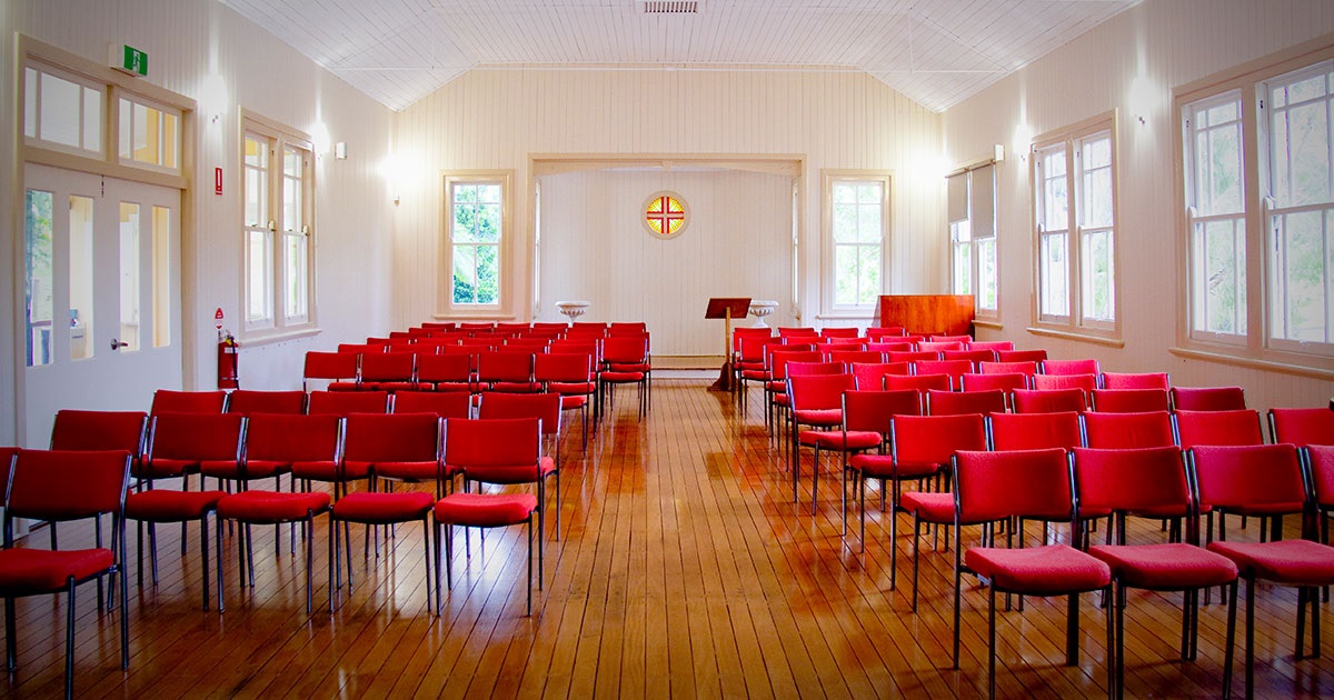 Tweed Valley Cemetery chapel interior