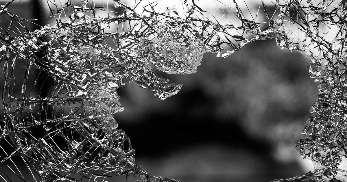 Smashed window