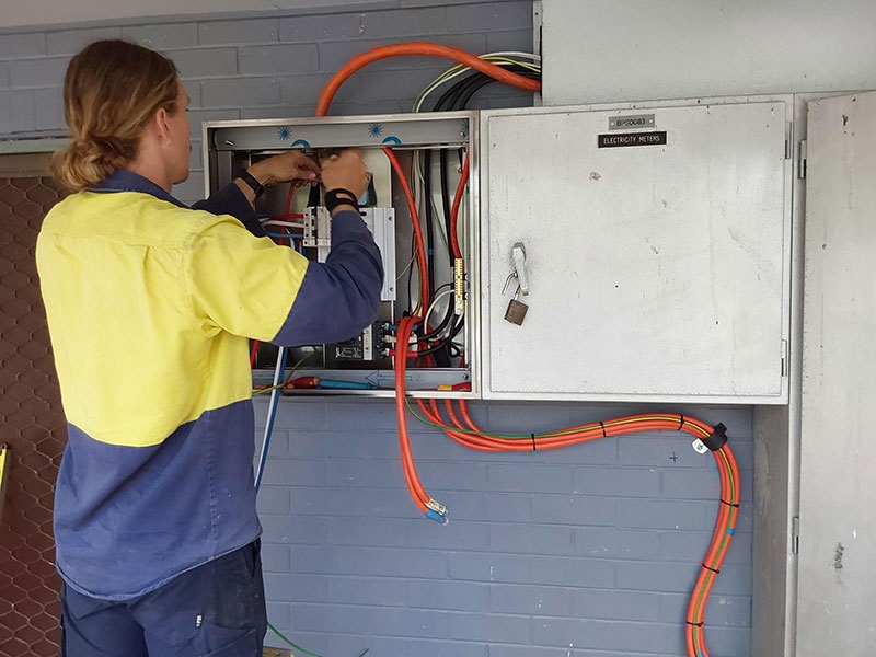 Bilambil Sports Complex west - Relocating the electrical board