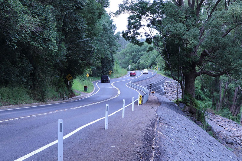 Kyogle Road site C has been fully restored and open to dual lanes of traffic