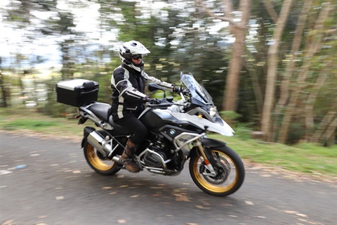 Motorcyclist on the road