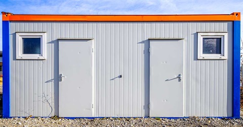 Mobile office shipping container