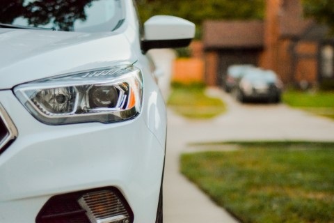 car in driveway