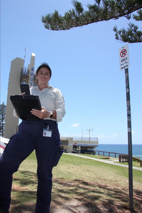 Ranger-Emily-Moore-patrolling-new-parking-restrictions-at-Pt-Danger-3-Large.jpg