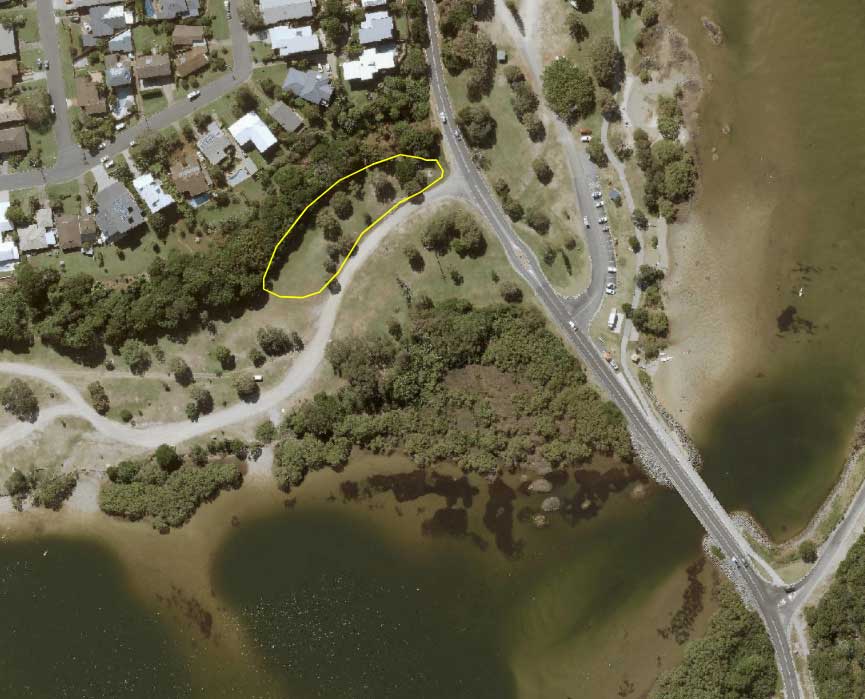 Cudgen Foreshore Park aerial