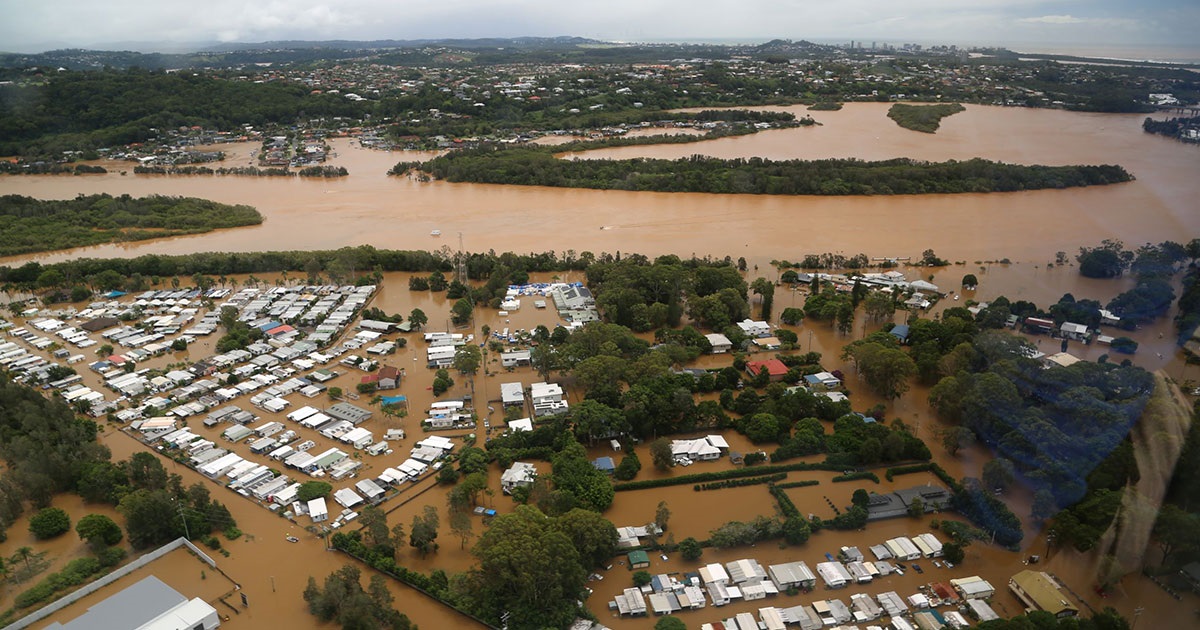Flooding at Chinderah caravan park