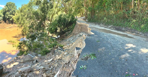 Road landslide